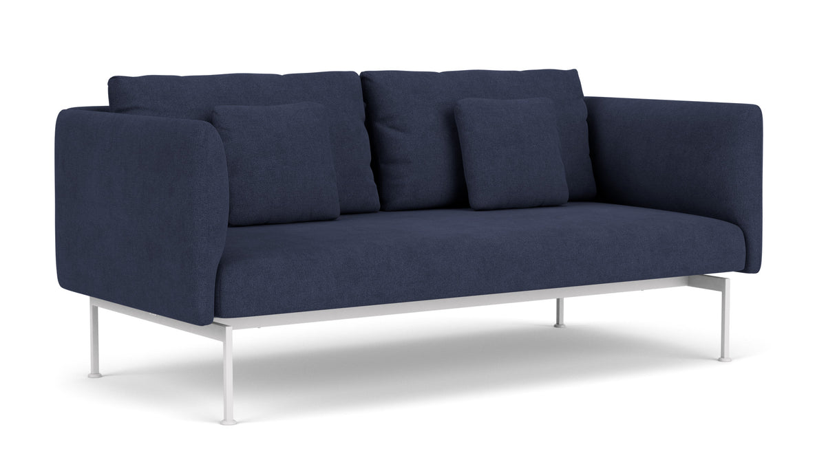 Barlow Tyrie Layout Deep Seating Double Seat - High Arms - Double seat et back with High Arms - avec coussins Armature Arctic White Indigo 18017