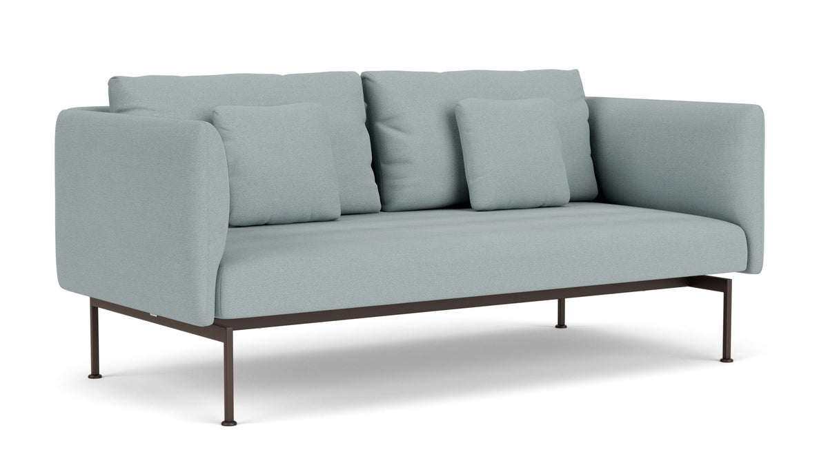 Barlow Tyrie Layout Deep Seating Double Seat - High Arms - Double seat et back with High Arms - avec coussins Armature Forge Grey Frosty Chine 10025