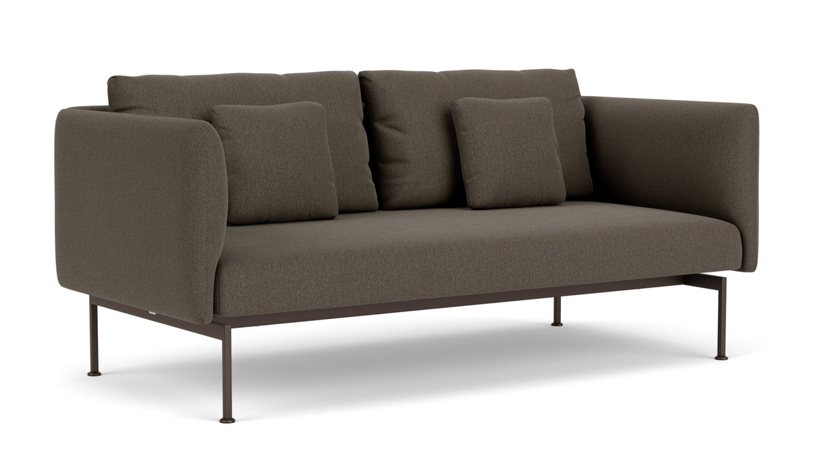 Barlow Tyrie Layout Deep Seating Double Seat - High Arms - Double seat et back with High Arms - avec coussins Armature Forge Grey Dark Taupe 10059