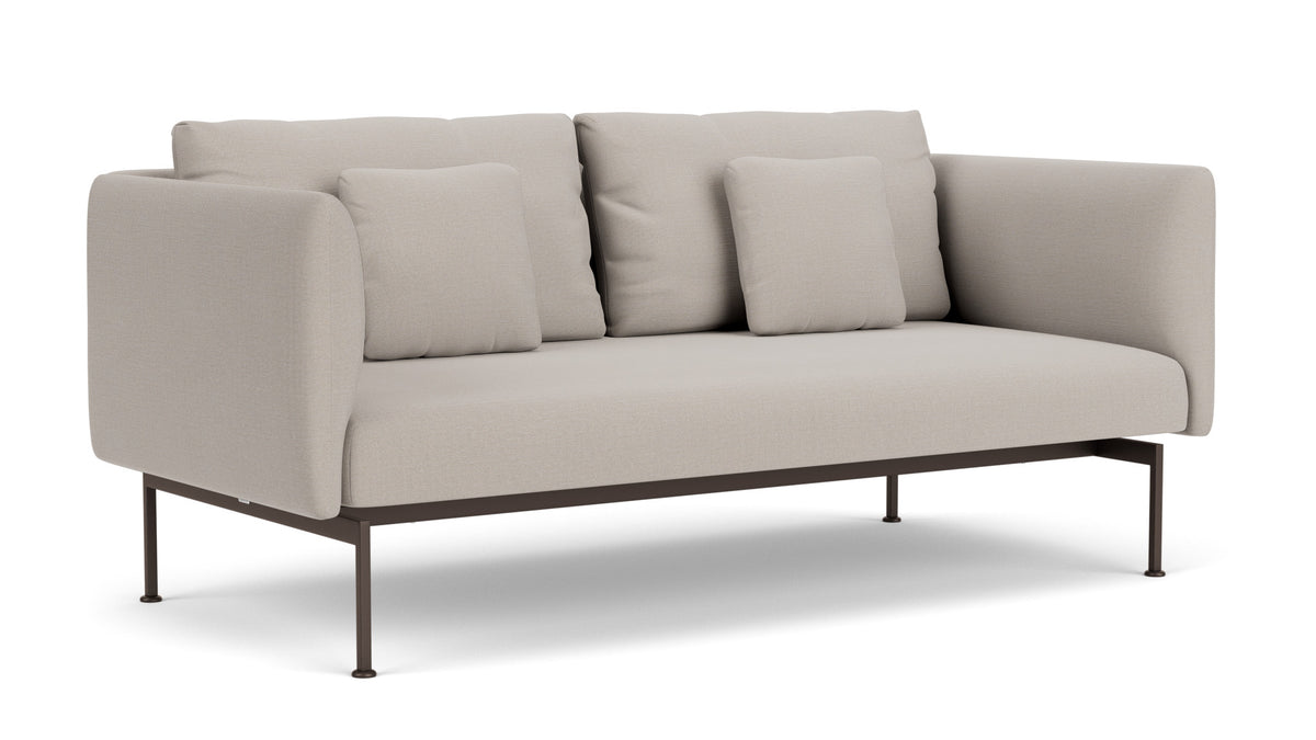 Barlow Tyrie Layout Deep Seating Double Seat - High Arms - Double seat et back with High Arms - avec coussins Armature Forge Grey Chalk 10152