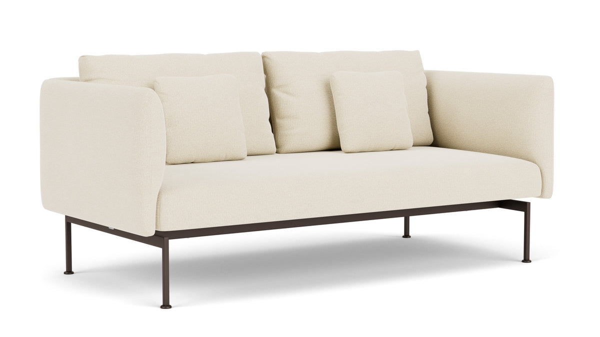 Barlow Tyrie Layout Deep Seating Double Seat - High Arms - Double seat et back with High Arms - avec coussins Armature Forge Grey Canvas 5453