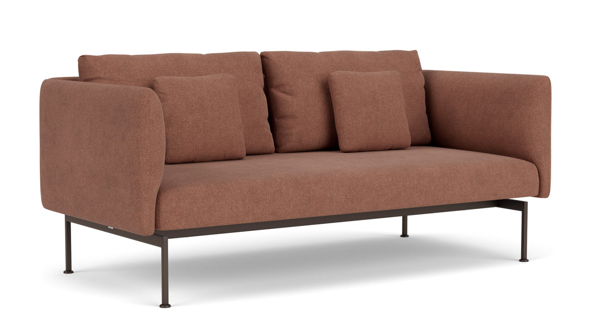 Barlow Tyrie Layout Deep Seating Double Seat - High Arms - Double seat et back with High Arms - avec coussins Armature Forge Grey Heritage Rust 18021