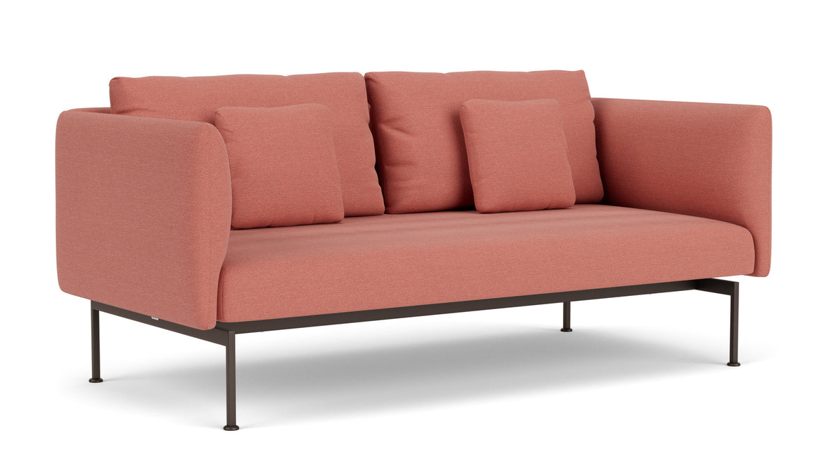 Barlow Tyrie Layout Deep Seating Double Seat - High Arms - Double seat et back with High Arms - avec coussins Armature Forge Grey Natte Flamingo 10234