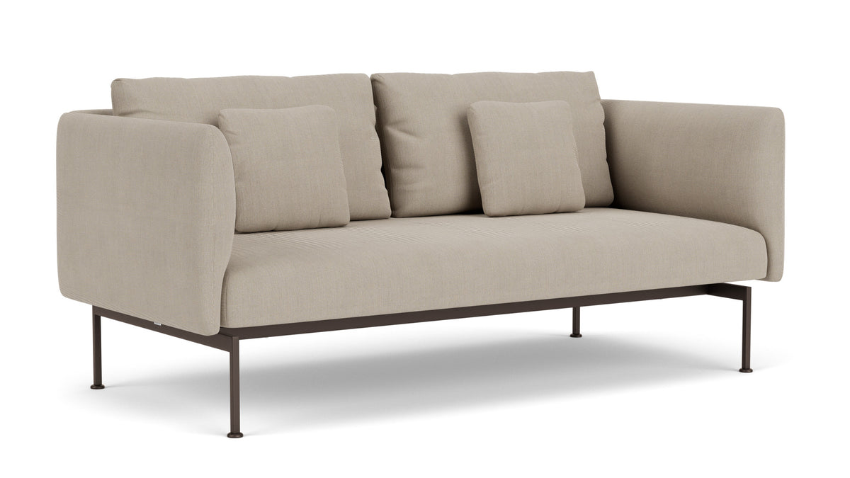 Barlow Tyrie Layout Deep Seating Double Seat - High Arms - Double seat et back with High Arms - avec coussins Armature Forge Grey Stone 3988