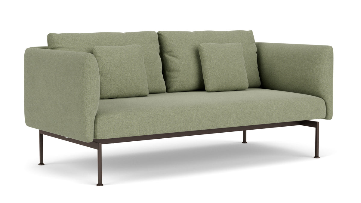 Barlow Tyrie Layout Deep Seating Double Seat - High Arms - Double seat et back with High Arms - avec coussins Armature Forge Grey Canvas Almond 3983