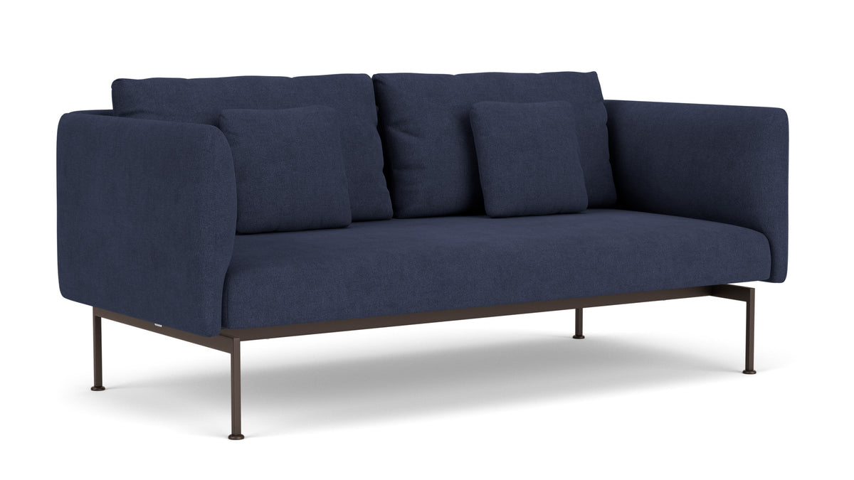 Barlow Tyrie Layout Deep Seating Double Seat - High Arms - Double seat et back with High Arms - avec coussins Armature Forge Grey Indigo 18017