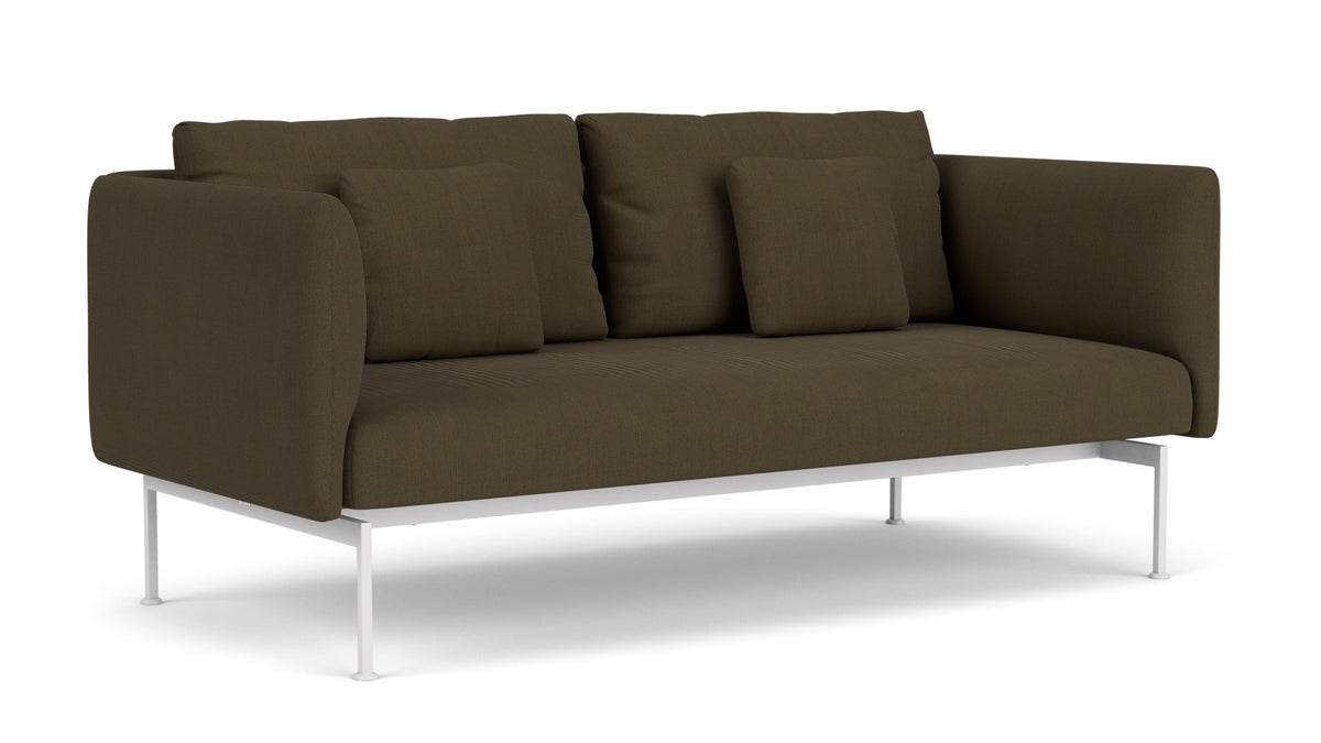 Barlow Tyrie Layout Deep Seating Double Seat - High Arms - Double seat et back with High Arms - avec coussins Armature Arctic White Charcoal 3705