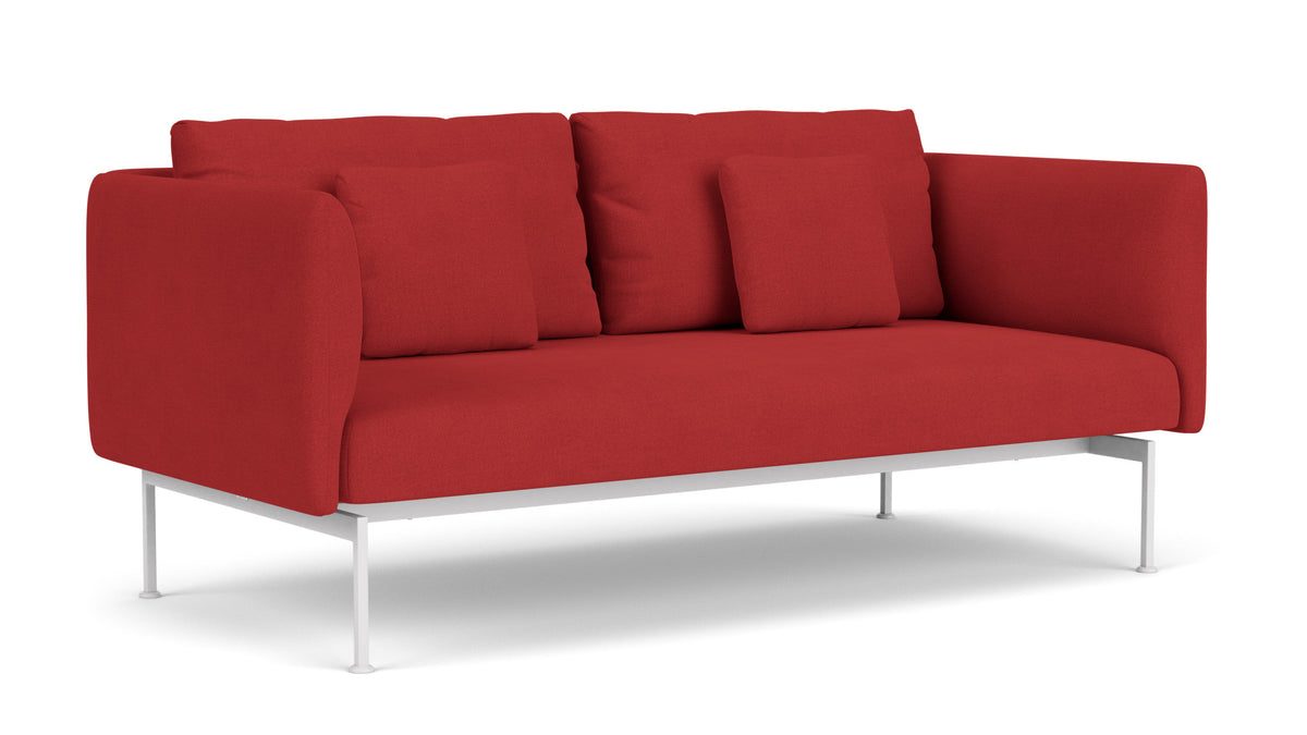 Barlow Tyrie Layout Deep Seating Double Seat - High Arms - Double seat et back with High Arms - avec coussins Armature Arctic White Paris Red 3728