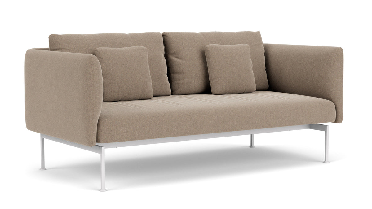 Barlow Tyrie Layout Deep Seating Double Seat - High Arms - Double seat et back with High Arms - avec coussins Armature Arctic White Taupe 3729