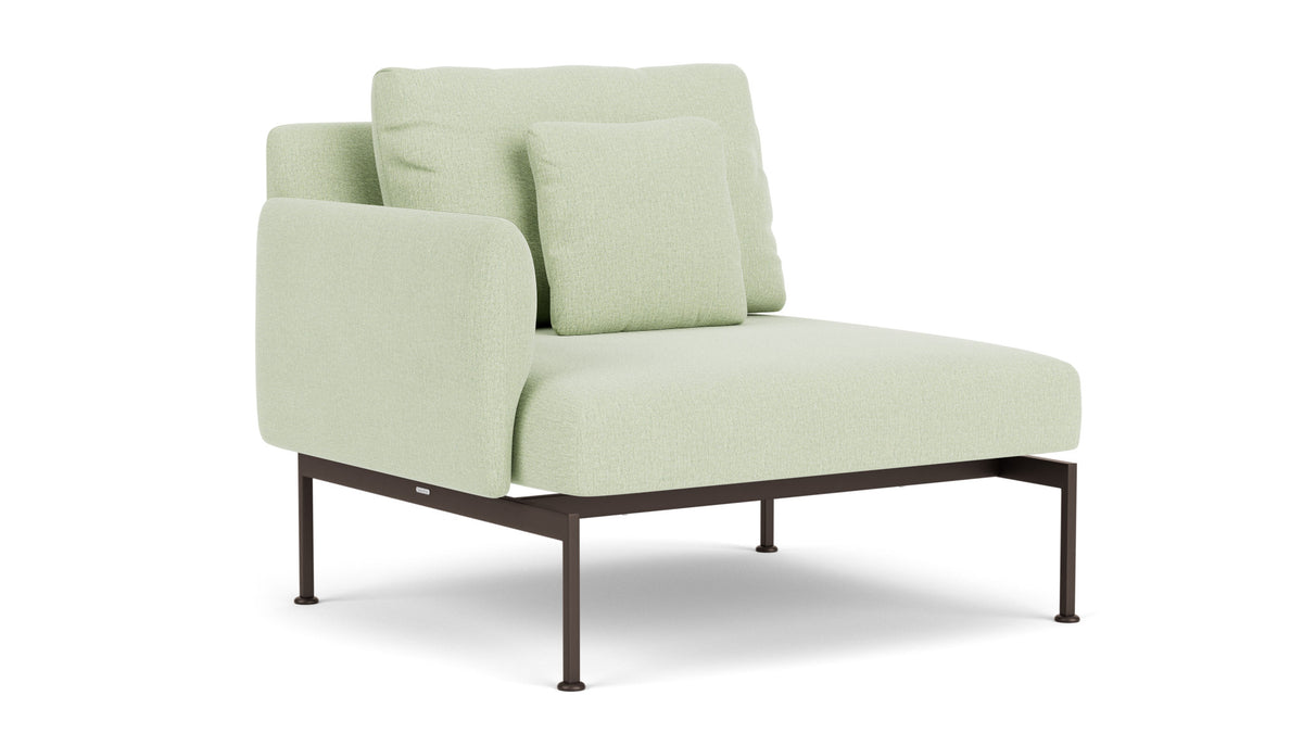 Barlow Tyrie Layout Deep Seating Single Seat - One Arm - avec coussins Armature Forge Grey Mint 3967