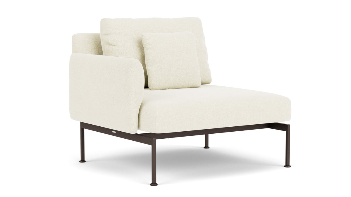Barlow Tyrie Layout Deep Seating Single Seat - One Arm - avec coussins Armature Forge Grey Natural 5404