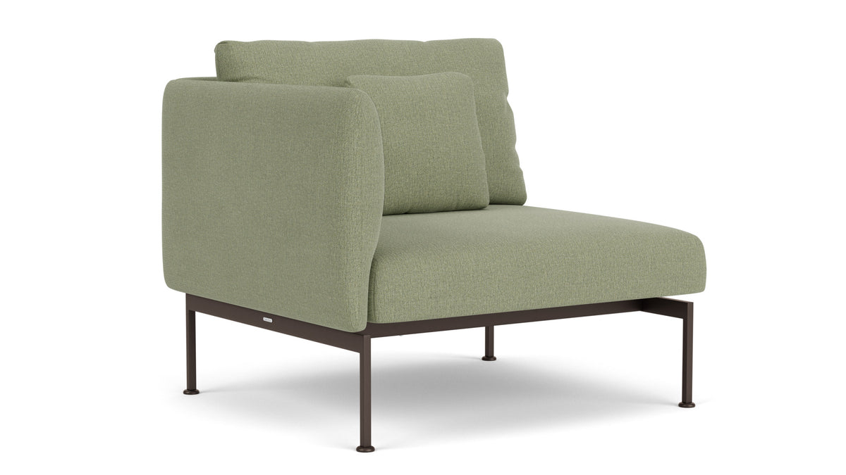 Barlow Tyrie Layout Deep Seating Single Seat - One High Arm - avec coussins Armature Forge Grey Canvas Almond 3983