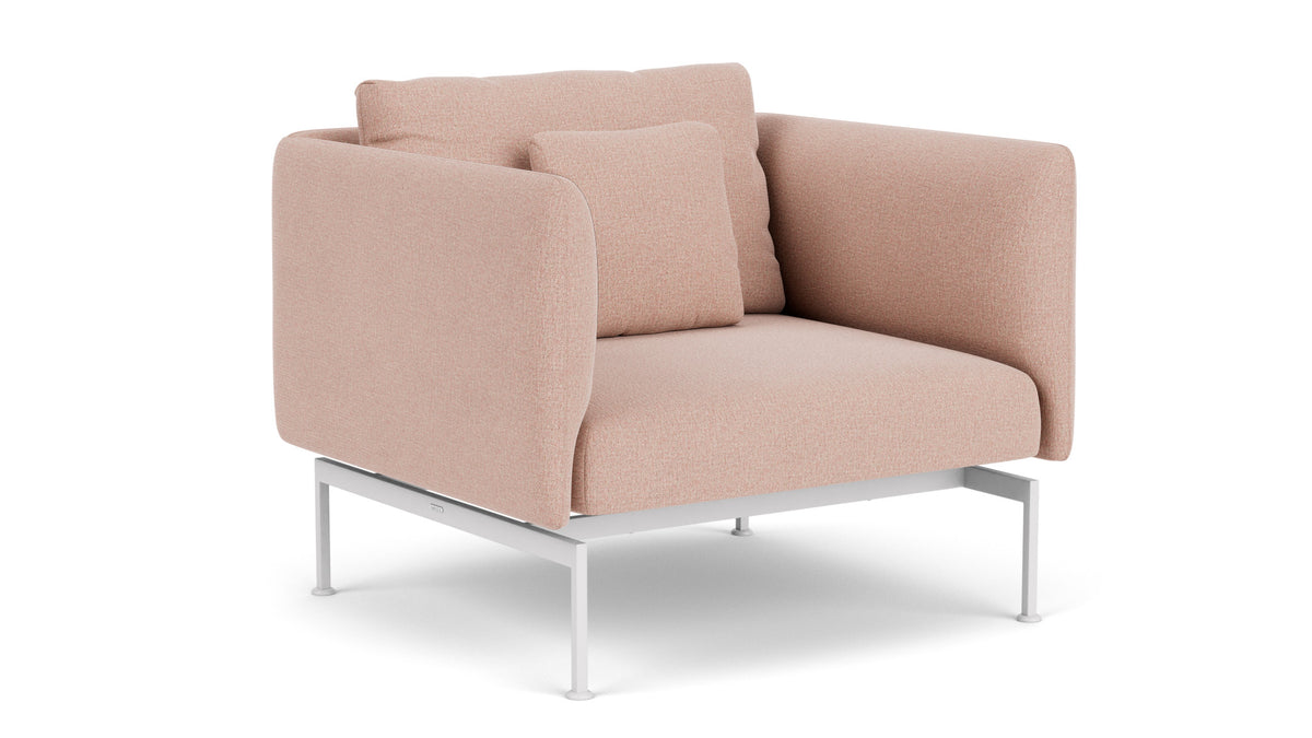 Barlow Tyrie Layout Deep Seating Single Seat - High Arms - Single seat and back with High Arms - avec coussins Armature Arctic White Blush 3965
