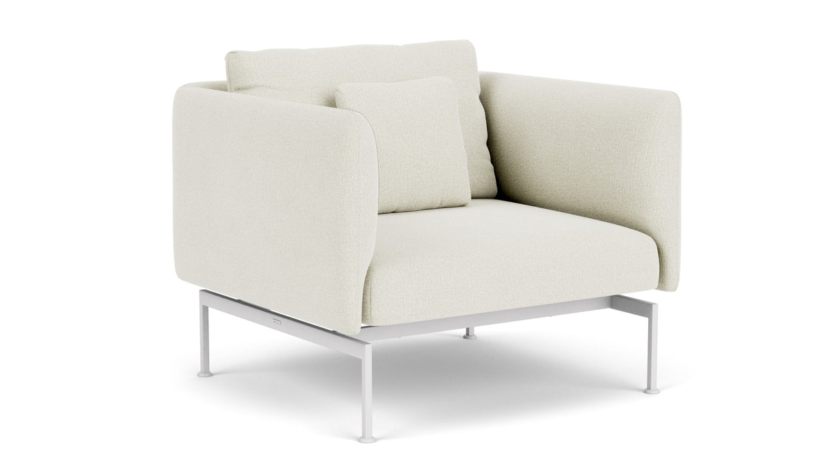 Barlow Tyrie Layout Deep Seating Single Seat - High Arms - Single seat and back with High Arms - avec coussins Armature Arctic White Marble 3966