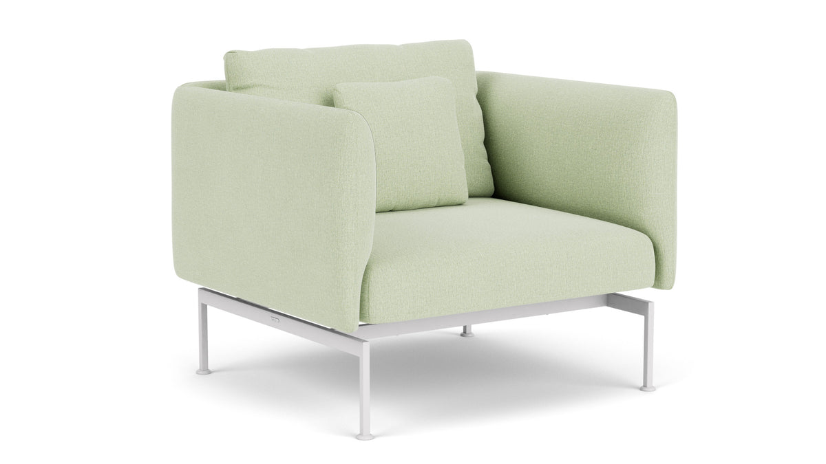 Barlow Tyrie Layout Deep Seating Single Seat - High Arms - Single seat and back with High Arms - avec coussins Armature Arctic White Mint 3967