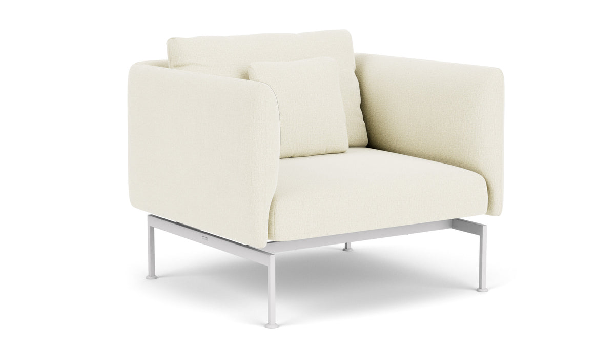 Barlow Tyrie Layout Deep Seating Single Seat - High Arms - Single seat and back with High Arms - avec coussins Armature Arctic White Natural 5404