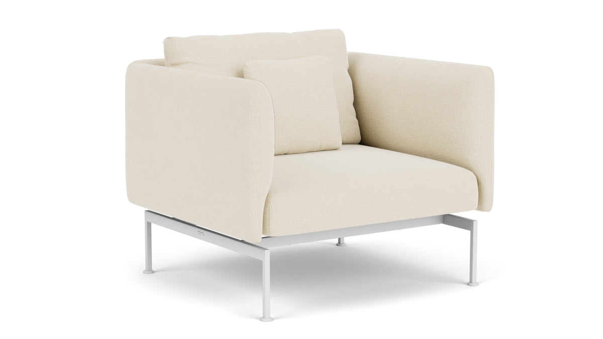 Barlow Tyrie Layout Deep Seating Single Seat - High Arms - Single seat and back with High Arms - avec coussins Armature Arctic White Canvas 5453