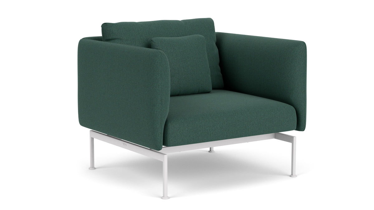 Barlow Tyrie Layout Deep Seating Single Seat - High Arms - Single seat and back with High Arms - avec coussins Armature Arctic White Natte Ivy 10232