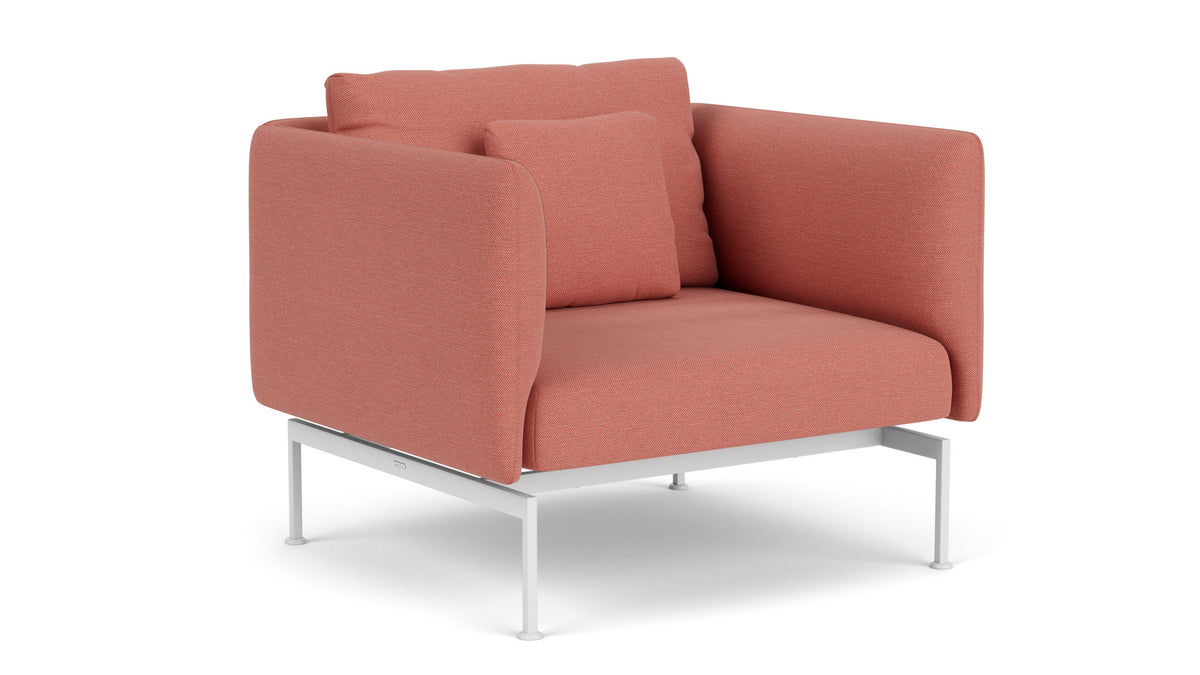 Barlow Tyrie Layout Deep Seating Single Seat - High Arms - Single seat and back with High Arms - avec coussins Armature Arctic White Natte Flamingo 10234