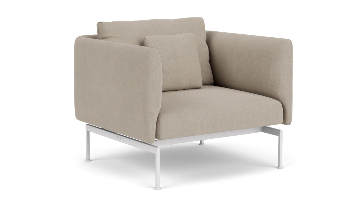 Barlow Tyrie Layout Deep Seating Single Seat - High Arms - Single seat and back with High Arms - avec coussins Armature Arctic White Stone 3988