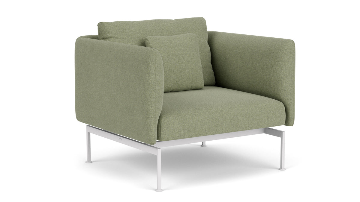Barlow Tyrie Layout Deep Seating Single Seat - High Arms - Single seat and back with High Arms - avec coussins Armature Arctic White Canvas Almond 3983