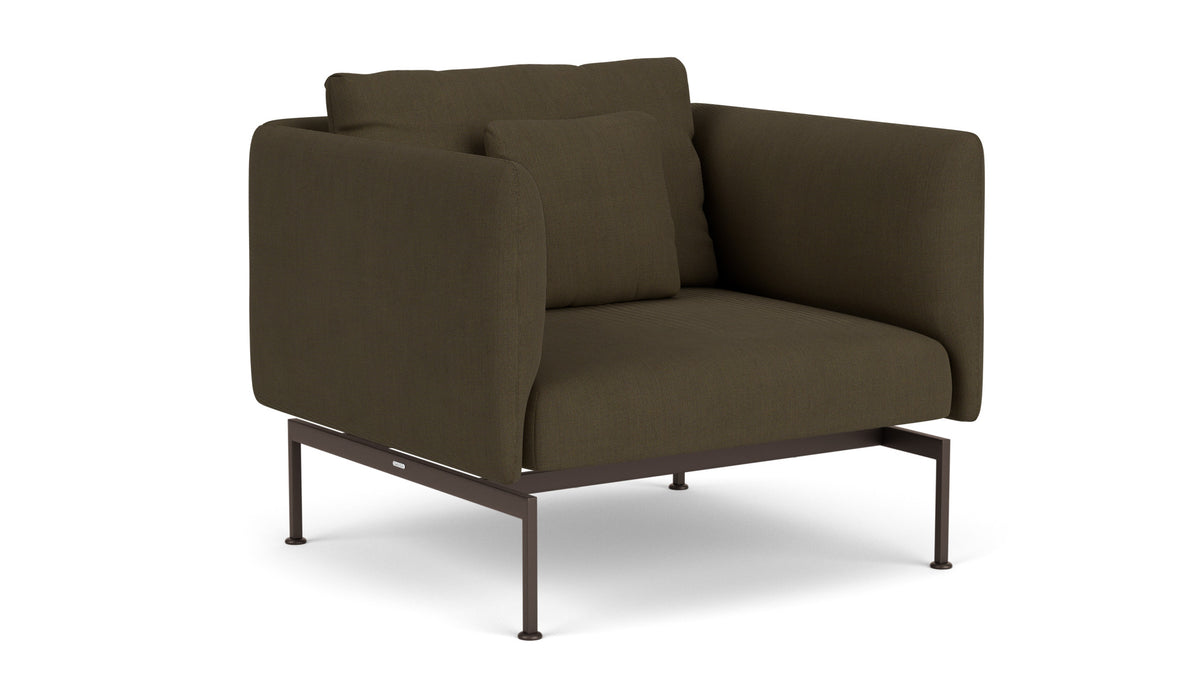 Barlow Tyrie Layout Deep Seating Single Seat - High Arms - Single seat and back with High Arms - avec coussins Armature Forge Grey Charcoal 3705