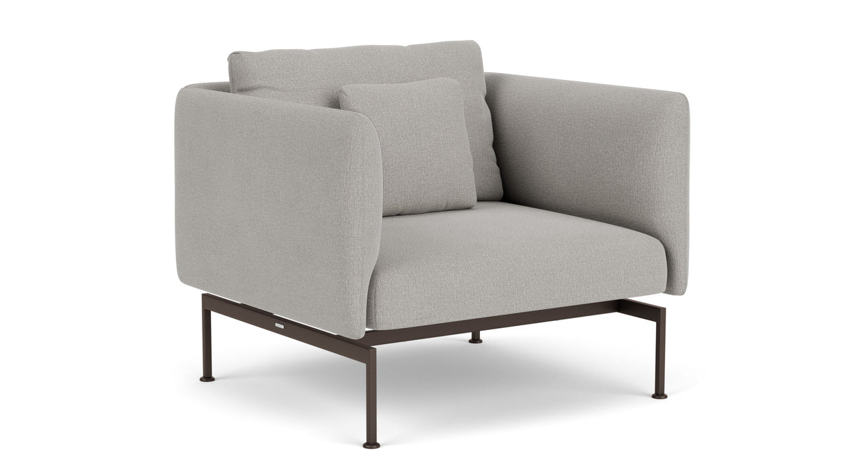 Barlow Tyrie Layout Deep Seating Single Seat - High Arms - Single seat and back with High Arms - avec coussins Armature Forge Grey Lead Chine 3756