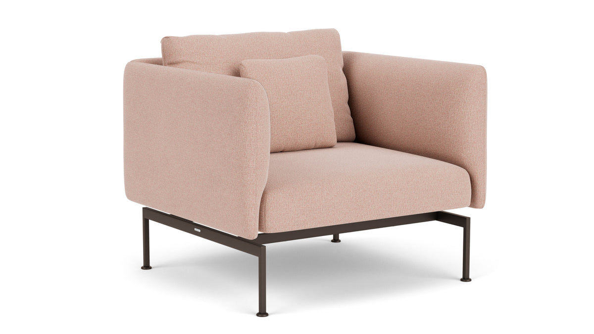 Barlow Tyrie Layout Deep Seating Single Seat - High Arms - Single seat and back with High Arms - avec coussins Armature Forge Grey Blush 3965
