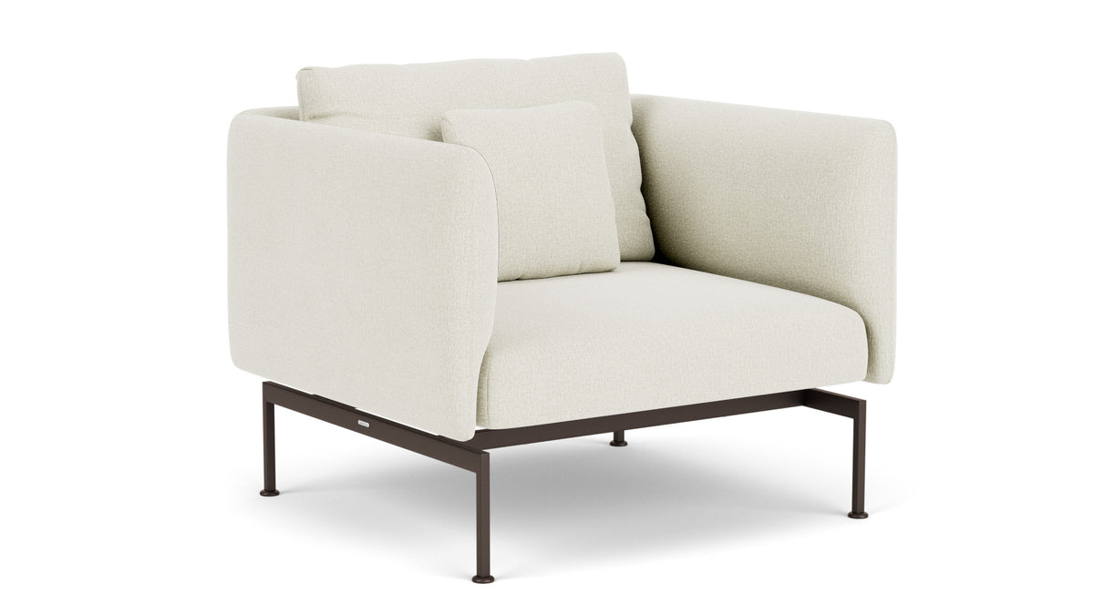 Barlow Tyrie Layout Deep Seating Single Seat - High Arms - Single seat and back with High Arms - avec coussins Armature Forge Grey Marble 3966