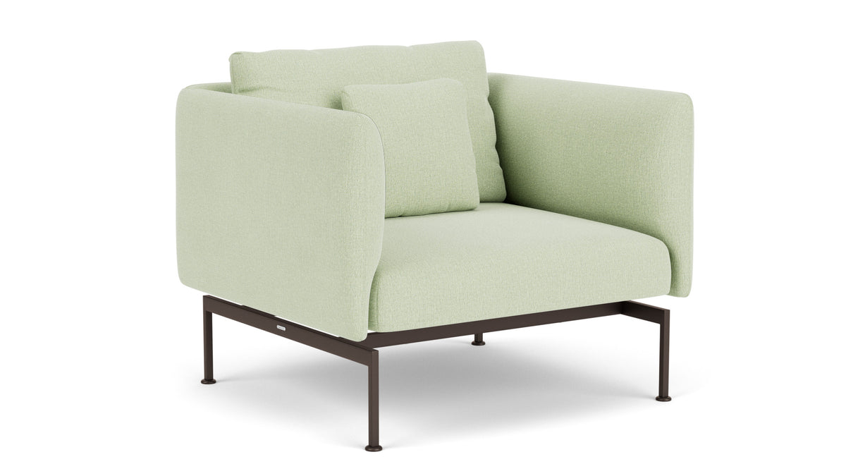 Barlow Tyrie Layout Deep Seating Single Seat - High Arms - Single seat and back with High Arms - avec coussins Armature Forge Grey Mint 3967