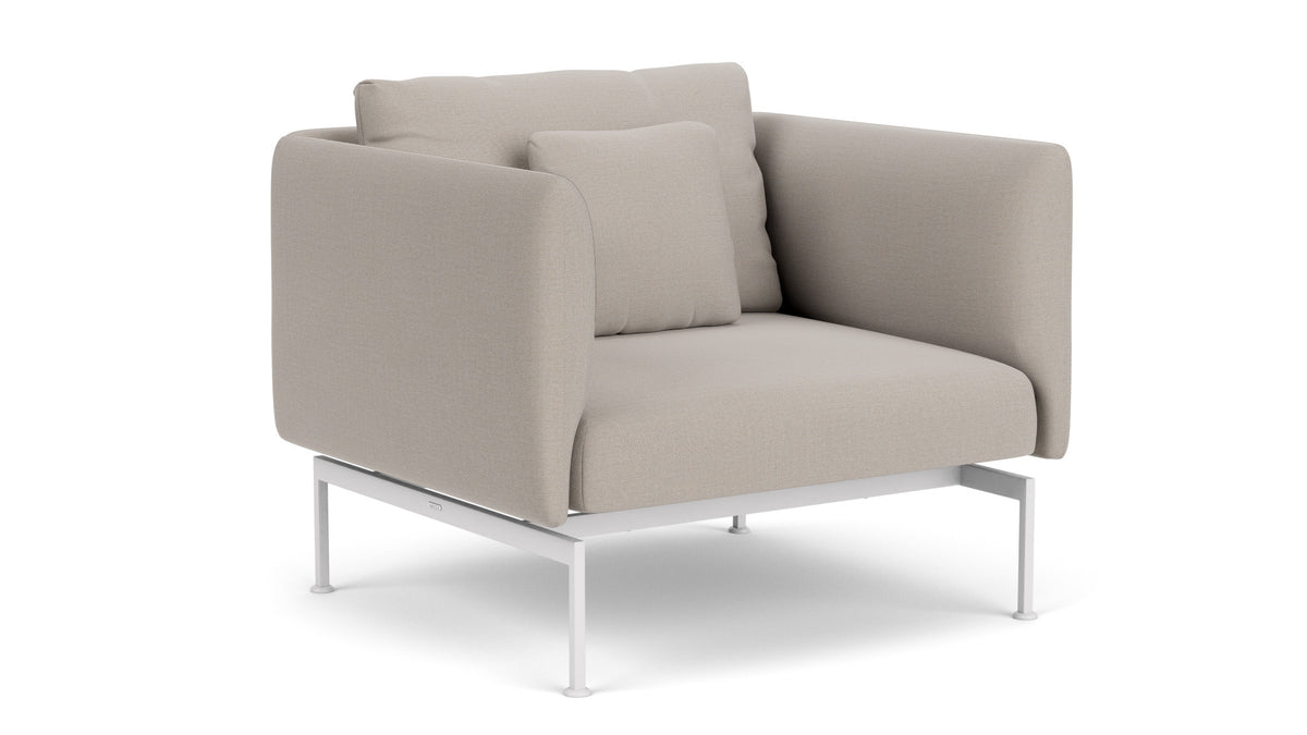 Barlow Tyrie Layout Deep Seating Single Seat - High Arms - Single seat and back with High Arms - avec coussins Armature Arctic White Chalk 10152