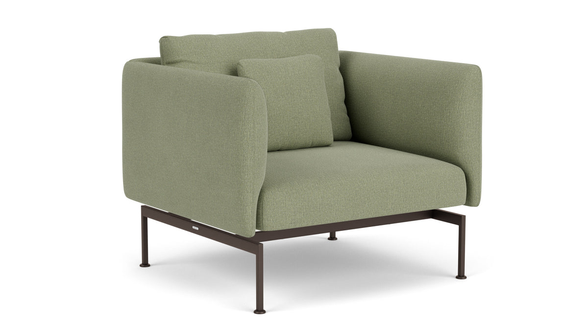 Barlow Tyrie Layout Deep Seating Single Seat - High Arms - Single seat and back with High Arms - avec coussins Armature Forge Grey Canvas Almond 3983