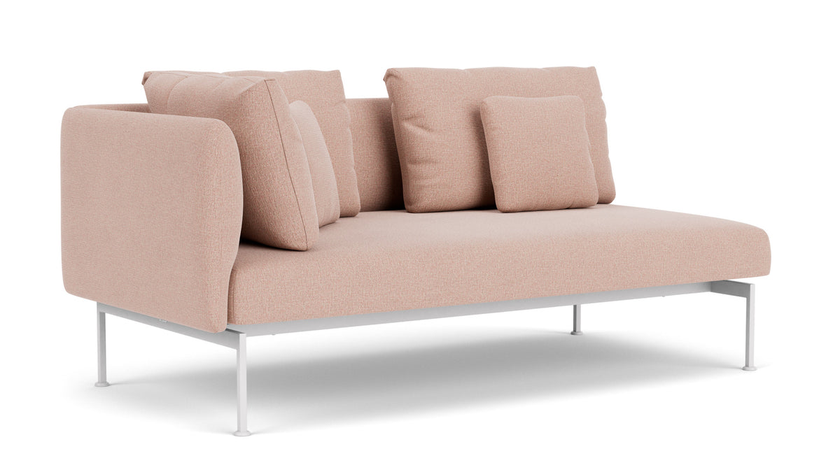 Barlow Tyrie Layout Deep Seating Double Corner Seat - avec coussins Armature Arctic White Blush 3965