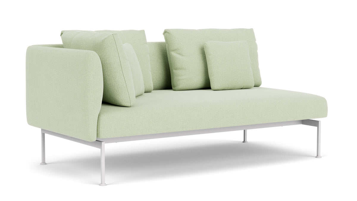 Barlow Tyrie Layout Deep Seating Double Corner Seat - avec coussins Armature Arctic White Mint 3967