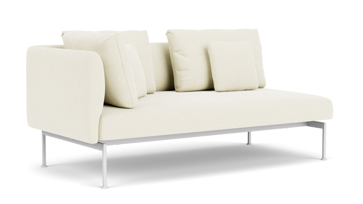 Barlow Tyrie Layout Deep Seating Double Corner Seat - avec coussins Armature Arctic White Natural 5404