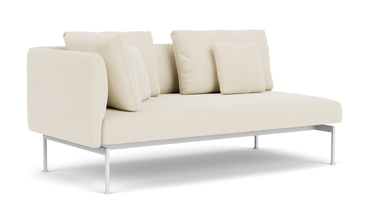 Barlow Tyrie Layout Deep Seating Double Corner Seat - avec coussins Armature Arctic White Canvas 5453