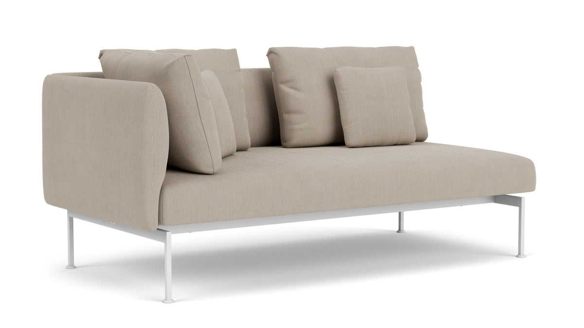Barlow Tyrie Layout Deep Seating Double Corner Seat - avec coussins Armature Arctic White Stone 3988