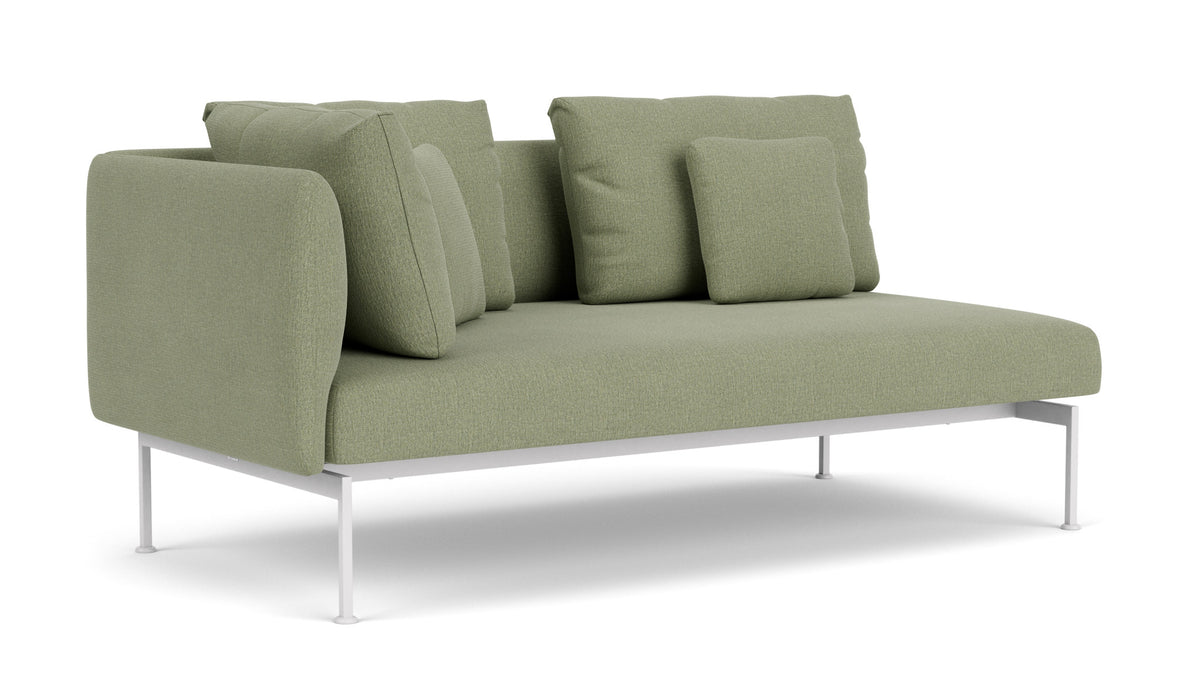 Barlow Tyrie Layout Deep Seating Double Corner Seat - avec coussins Armature Arctic White Canvas Almond 3983
