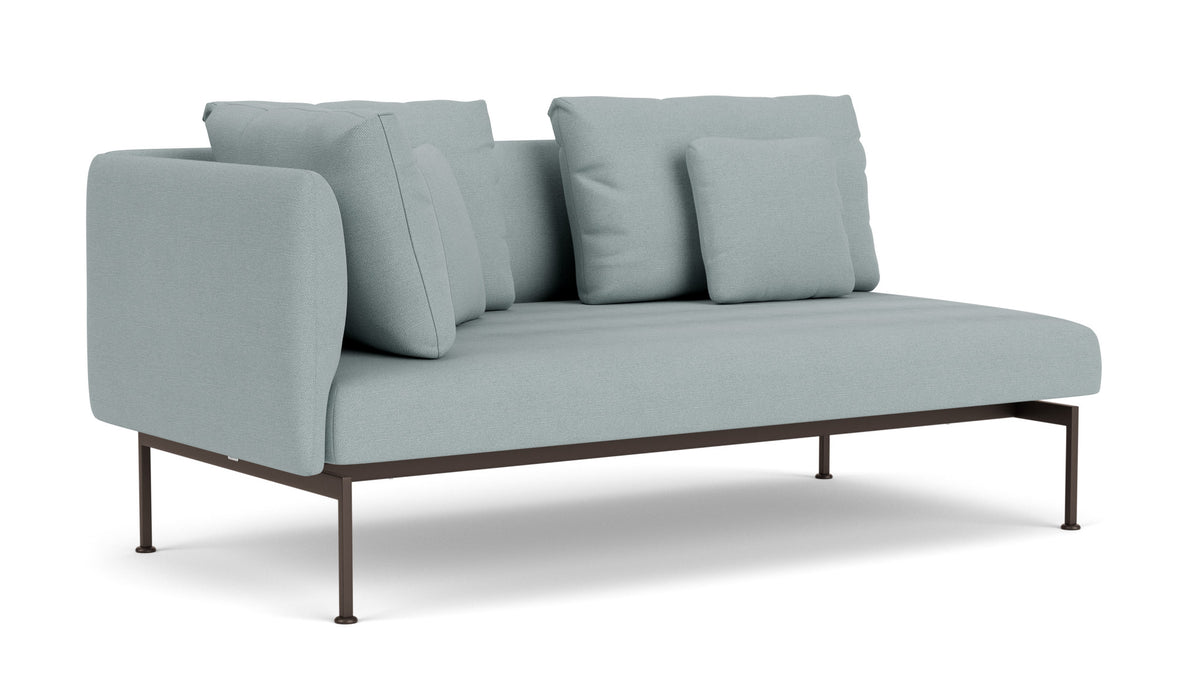 Barlow Tyrie Layout Deep Seating Double Corner Seat - avec coussins Armature Forge Grey Frosty Chine 10025