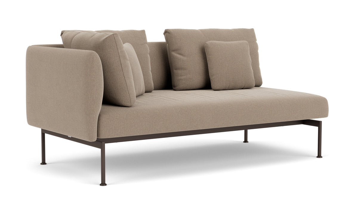 Barlow Tyrie Layout Deep Seating Double Corner Seat - avec coussins Armature Forge Grey Taupe 3729