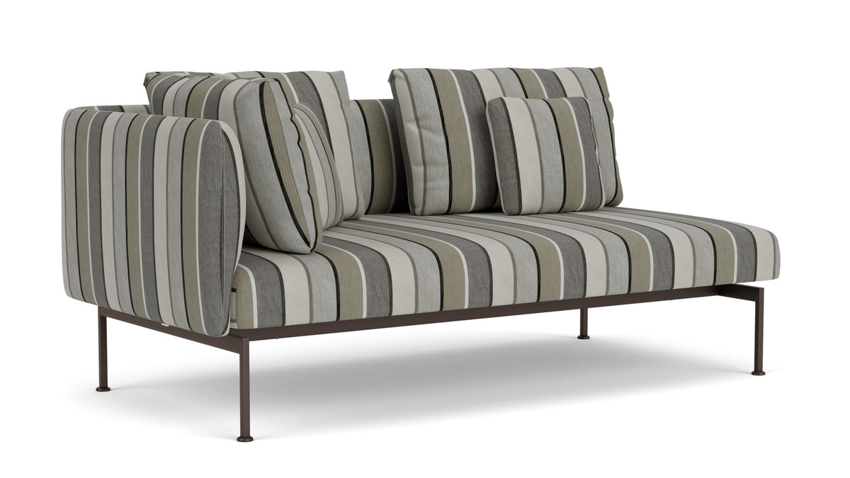 Barlow Tyrie Layout Deep Seating Double Corner Seat - avec coussins Armature Forge Grey Quadri Grey 3778