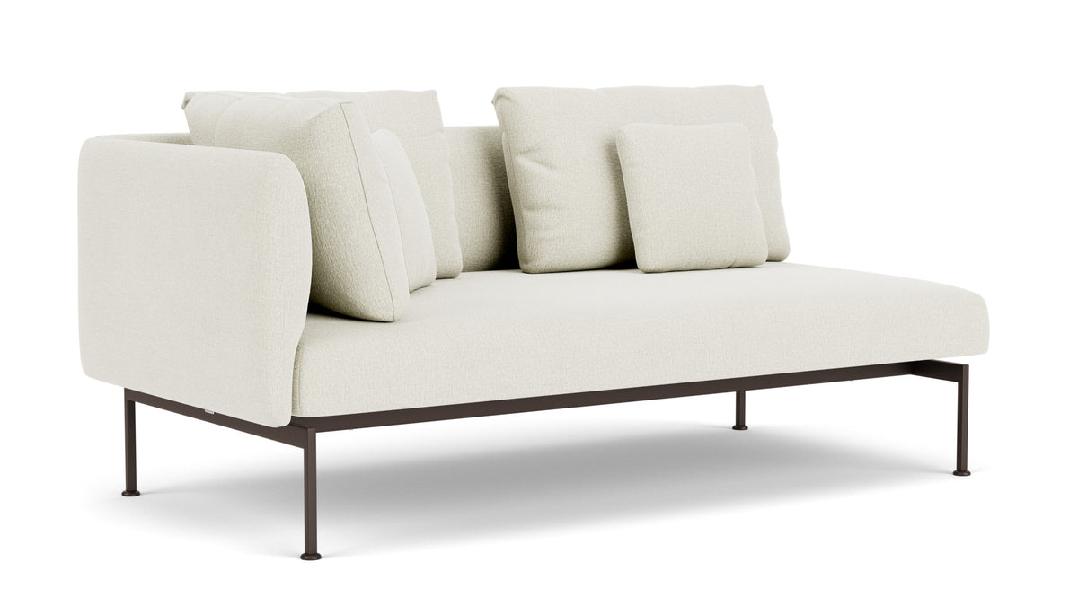 Barlow Tyrie Layout Deep Seating Double Corner Seat - avec coussins Armature Forge Grey Marble 3966