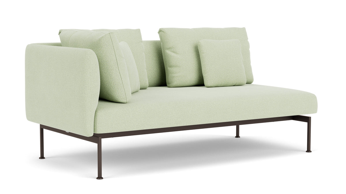 Barlow Tyrie Layout Deep Seating Double Corner Seat - avec coussins Armature Forge Grey Mint 3967