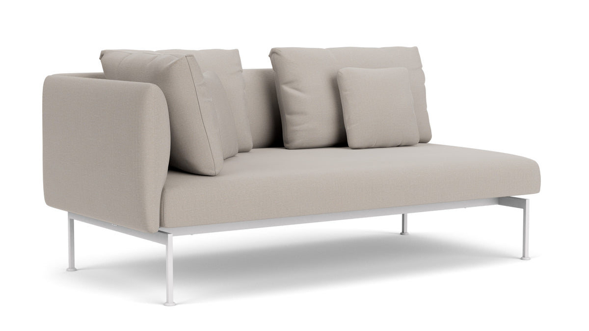 Barlow Tyrie Layout Deep Seating Double Corner Seat - avec coussins Armature Arctic White Chalk 10152