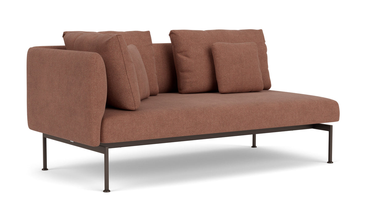 Barlow Tyrie Layout Deep Seating Double Corner Seat - avec coussins Armature Forge Grey Heritage Rust 18021