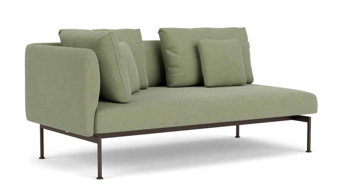 Barlow Tyrie Layout Deep Seating Double Corner Seat - avec coussins Armature Forge Grey Canvas Almond 3983