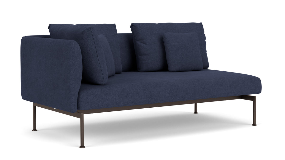 Barlow Tyrie Layout Deep Seating Double Corner Seat - avec coussins Armature Forge Grey Indigo 18017