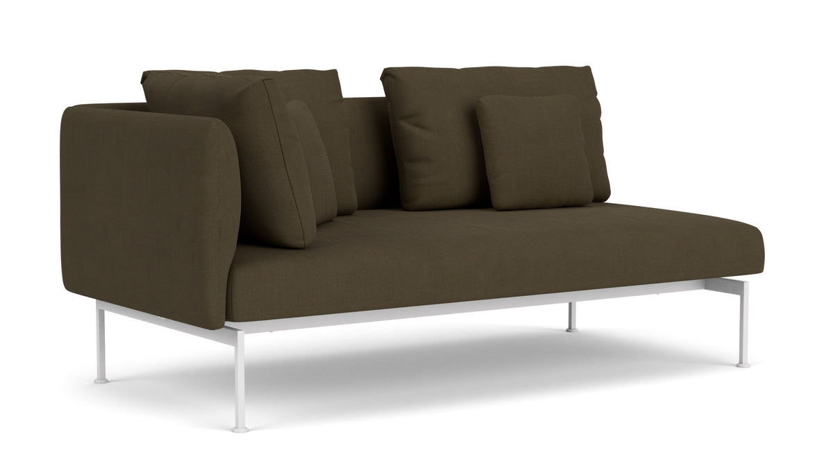 Barlow Tyrie Layout Deep Seating Double Corner Seat - avec coussins Armature Arctic White Charcoal 3705