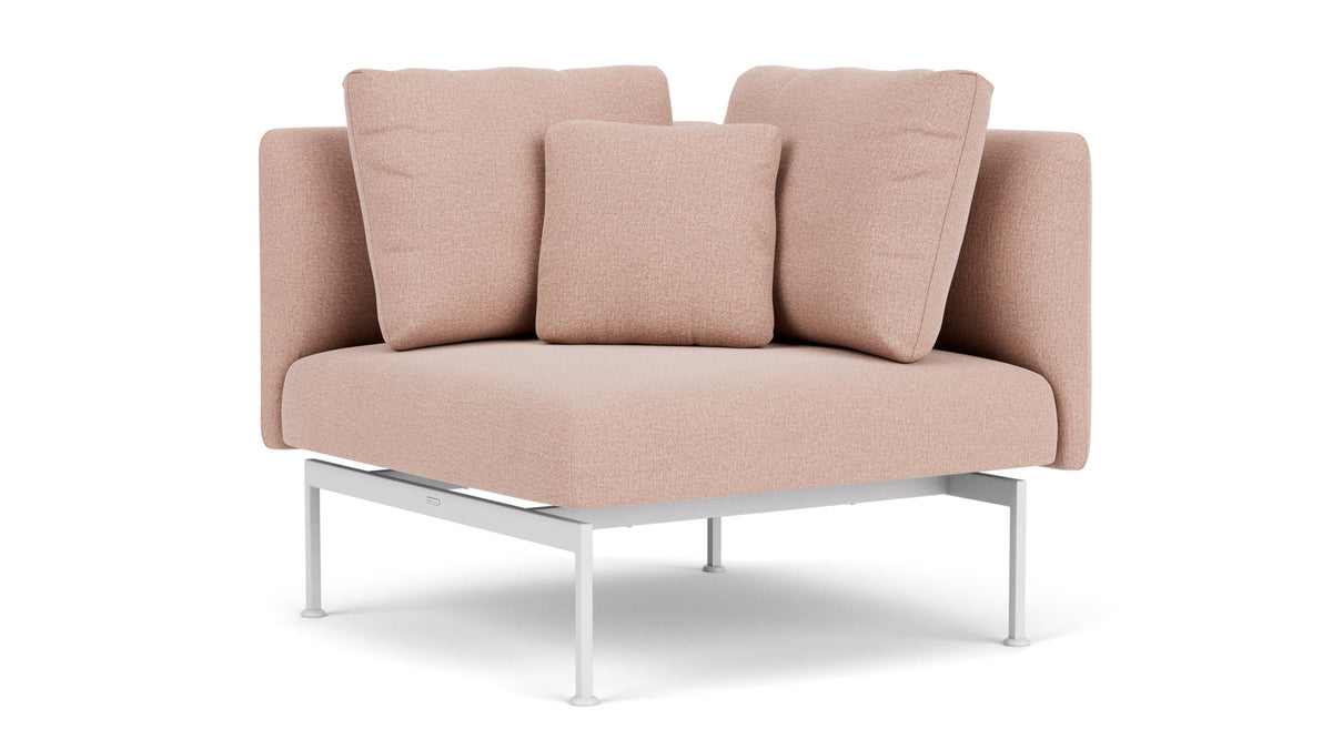 Barlow Tyrie Layout Deep Seating Corner Seat - avec coussins Armature Arctic White Blush 3965
