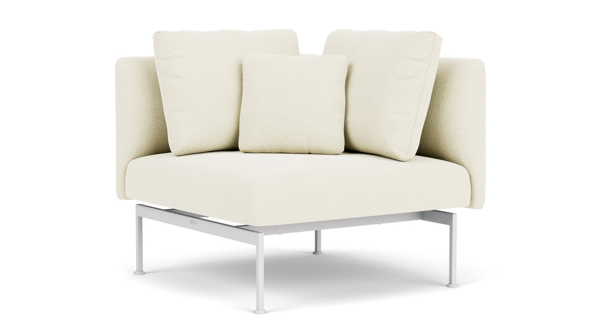 Barlow Tyrie Layout Deep Seating Corner Seat - avec coussins Armature Arctic White Natural 5404